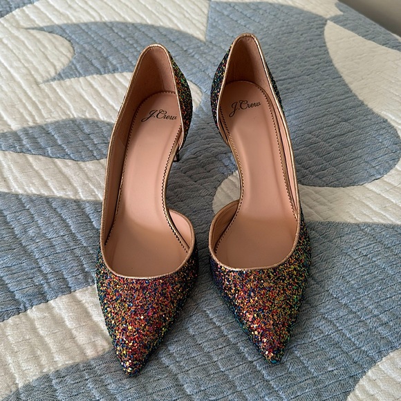 Jcrew glitter kitten heels - Picture 1 of 6